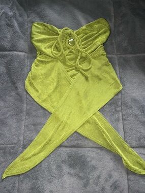 Princess Polly Lime Green Wrap Halter Top
